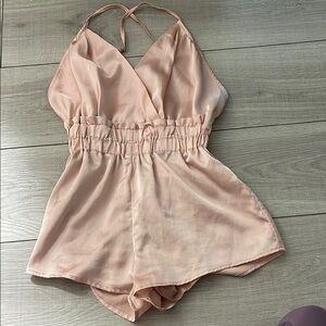 Blush Pink Halter Romper